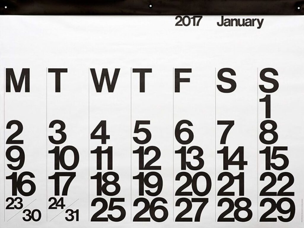 stendig calender massimo vignelli