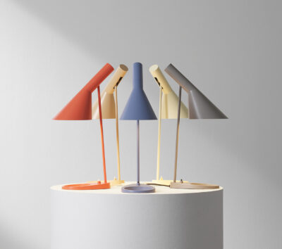 Louis Poulson AJ lamp series in pastel shades 2023