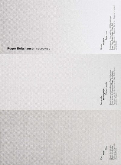 Roger Boltshauser Response Book cover
