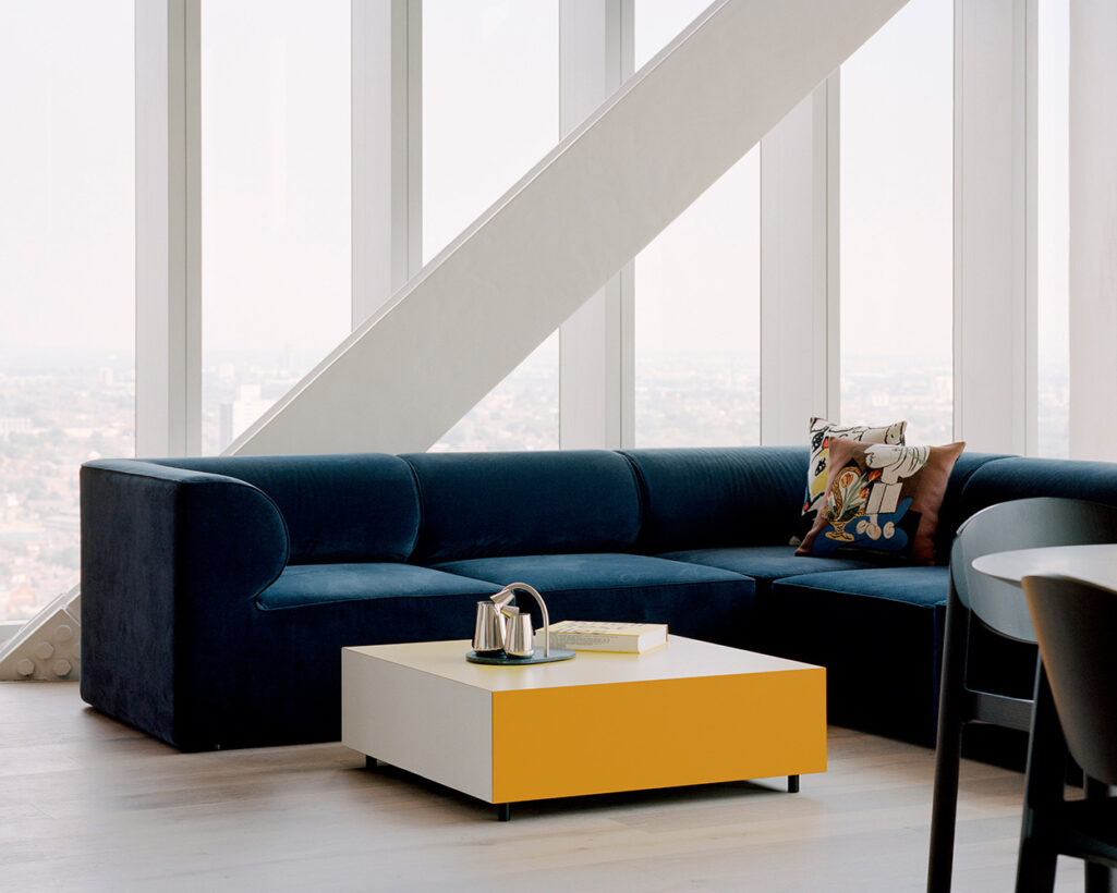 BLOC L850 Pauline-Deltour Established and Sons yellow with sofa