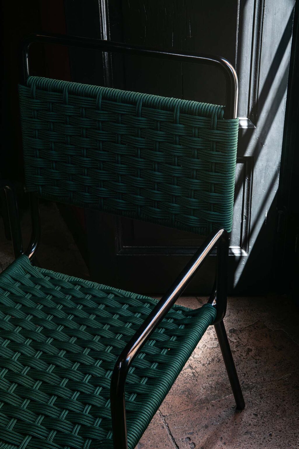 Massimiliano Locatelli Editions Alpina chair green photo Gloria Capirossi