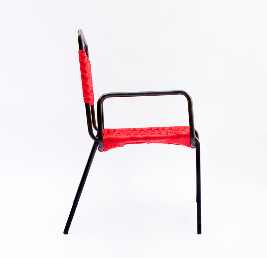 Massimiliano Locatelli Editions Alpina chair red side