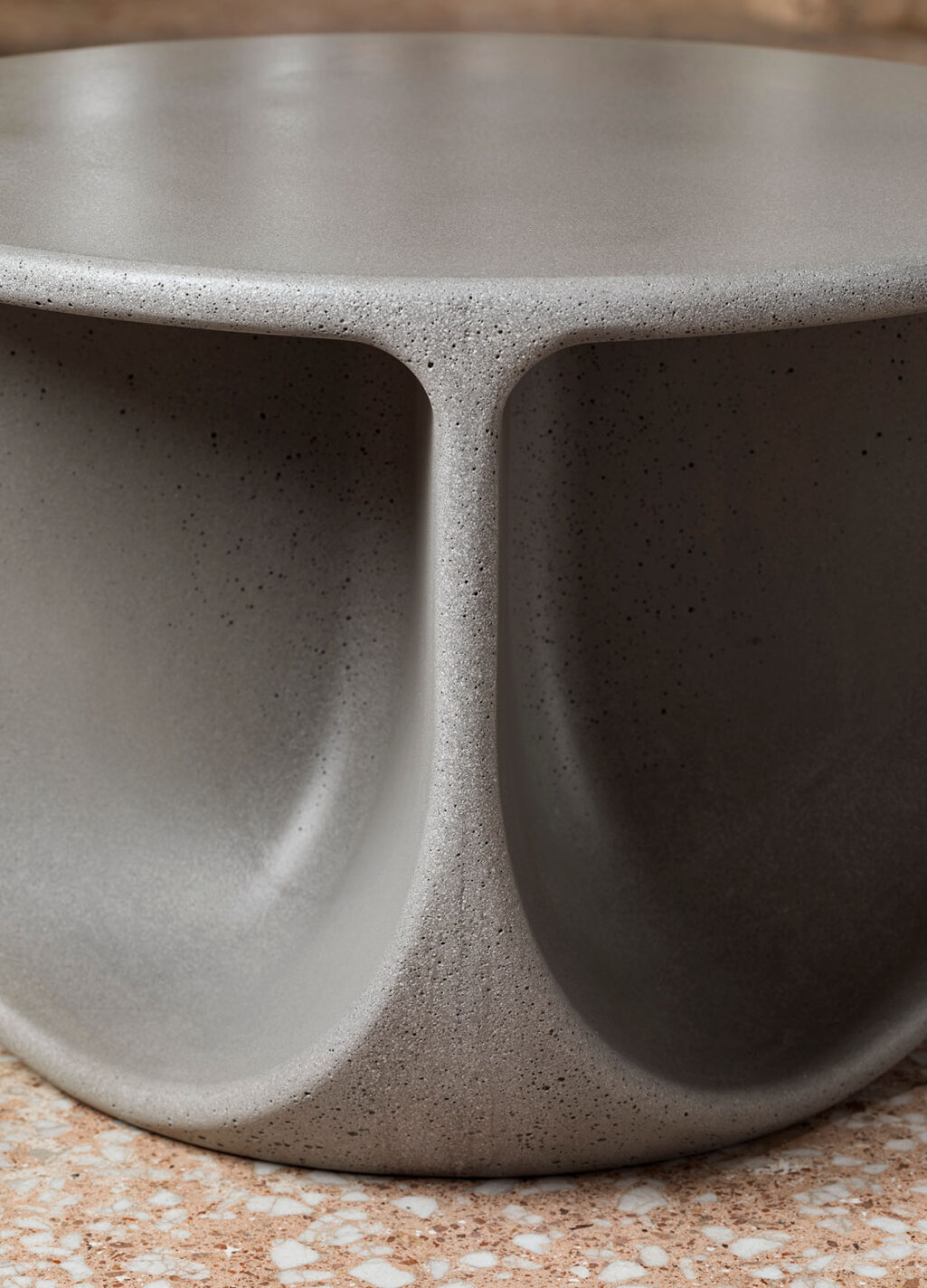 Pinto coffee table Skrivo Miniforms anice grey close up