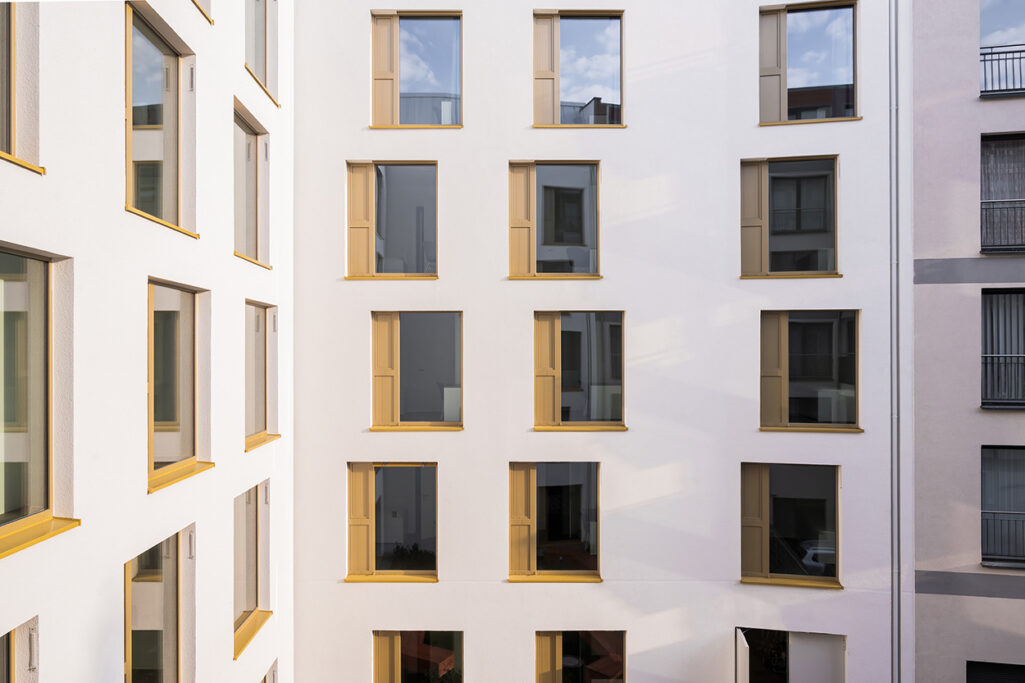 sehw architektur Berlin student accomodation exterior courtyard